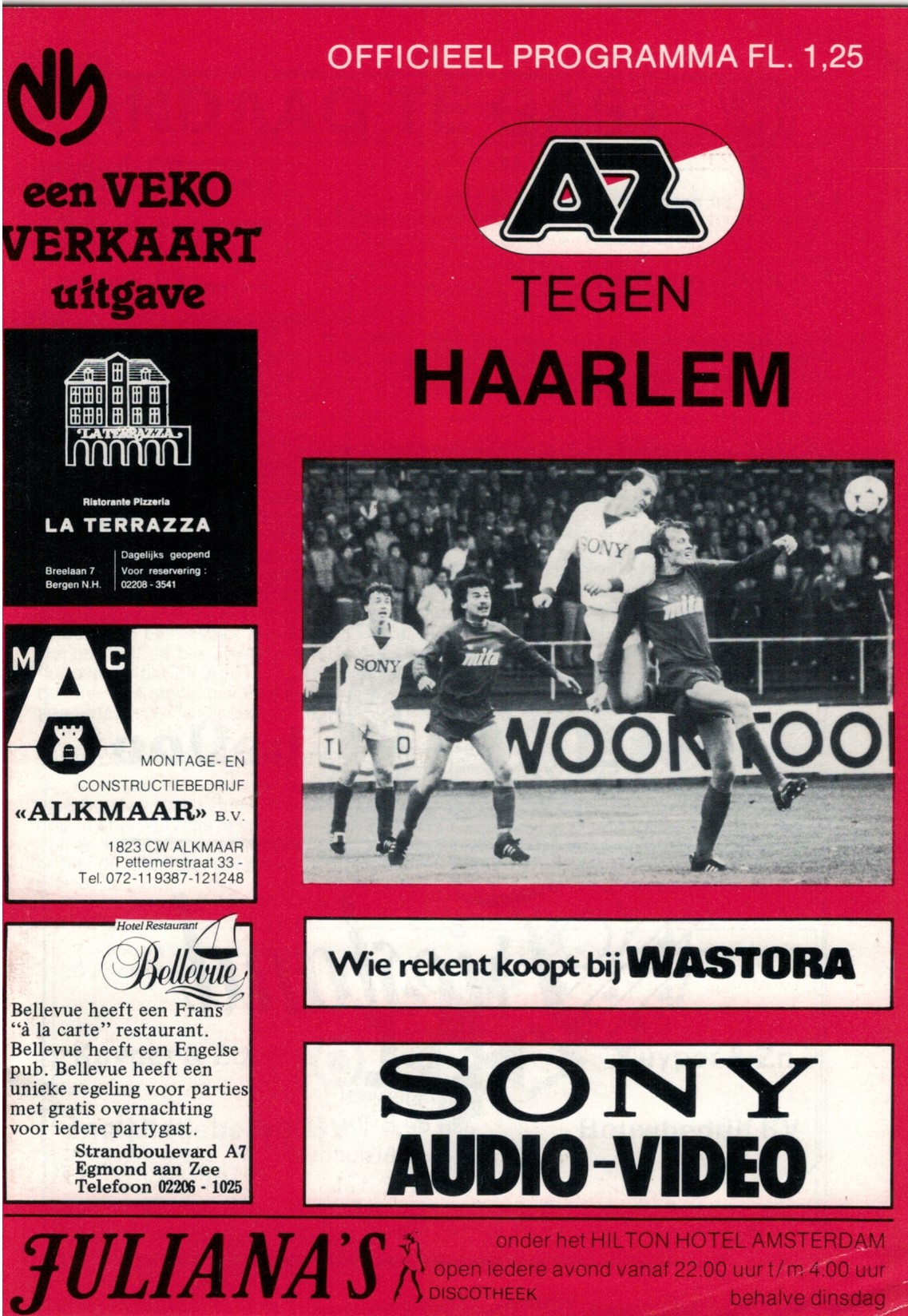 AZ Programma 31-maa-1984 Haarlem thuis